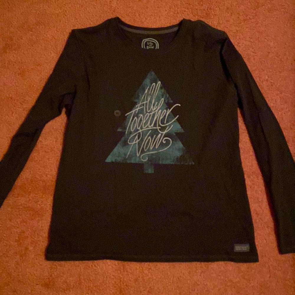 NWT!!! Dark gray long-sleeved t-shirt that says: “All Together Now.”